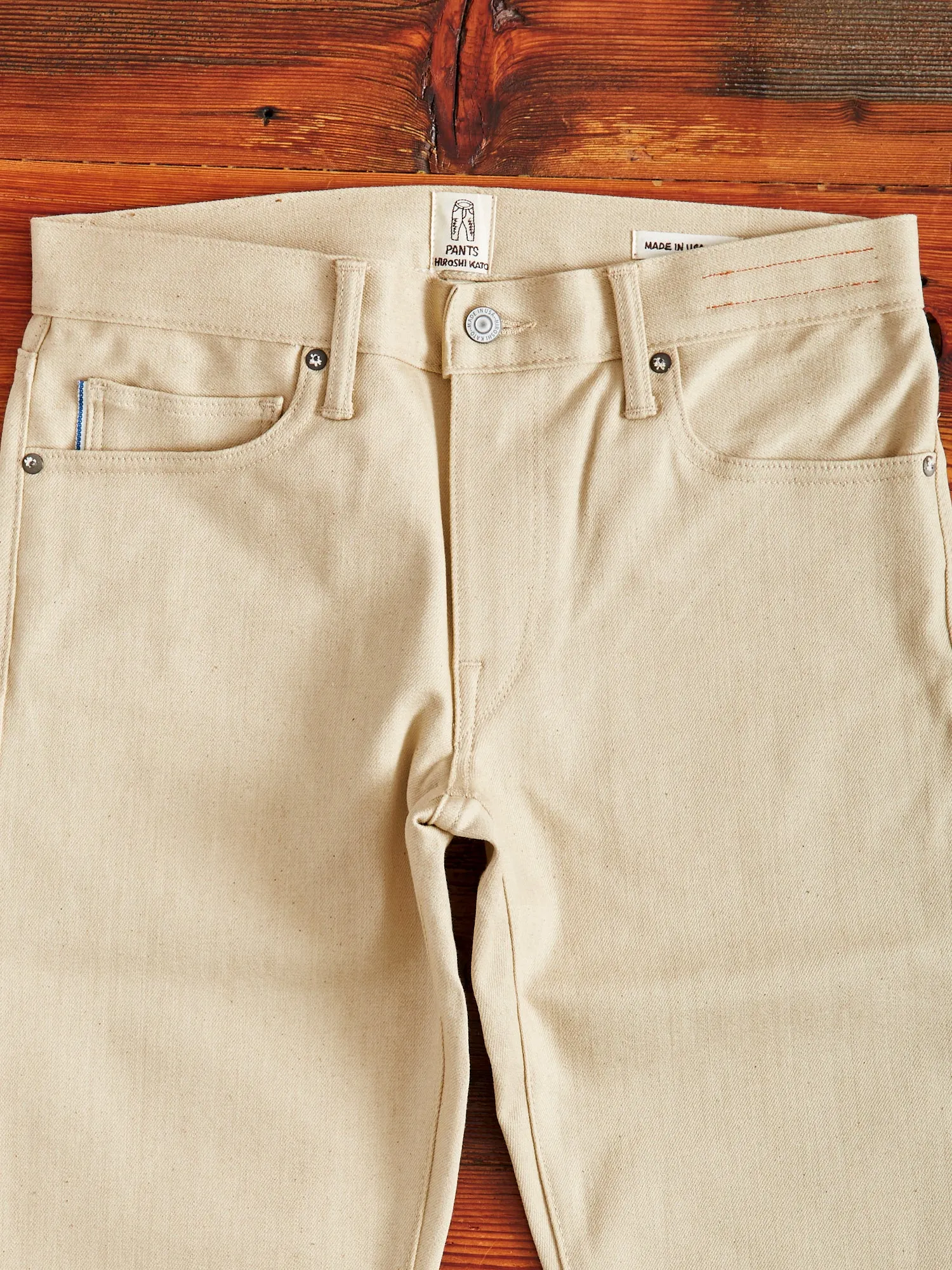 "Raw Beige" 10.5oz Stretch Selvedge Denim - Pen Slim