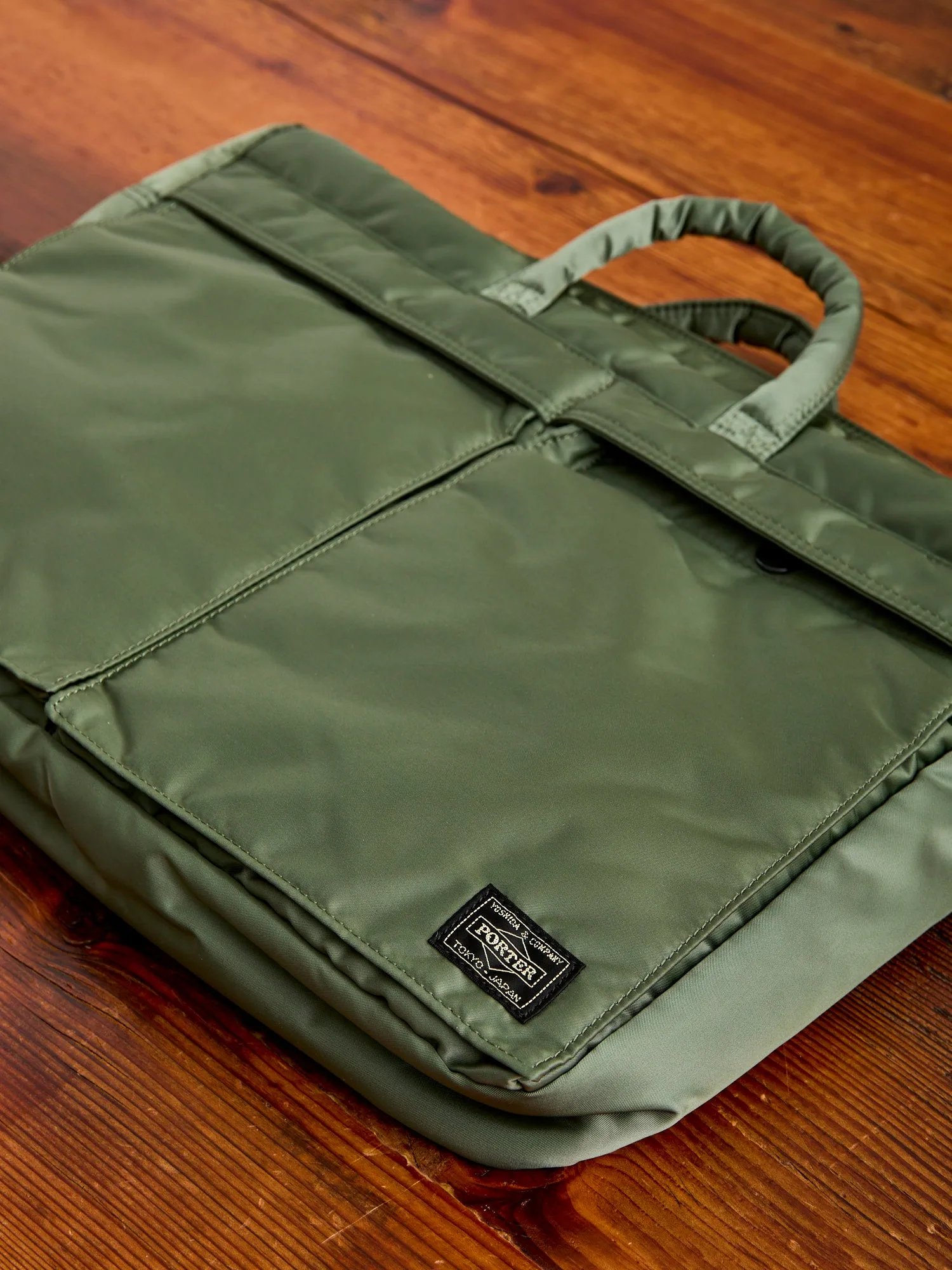 "Tanker" 2-Way Briefcase in Sage Green