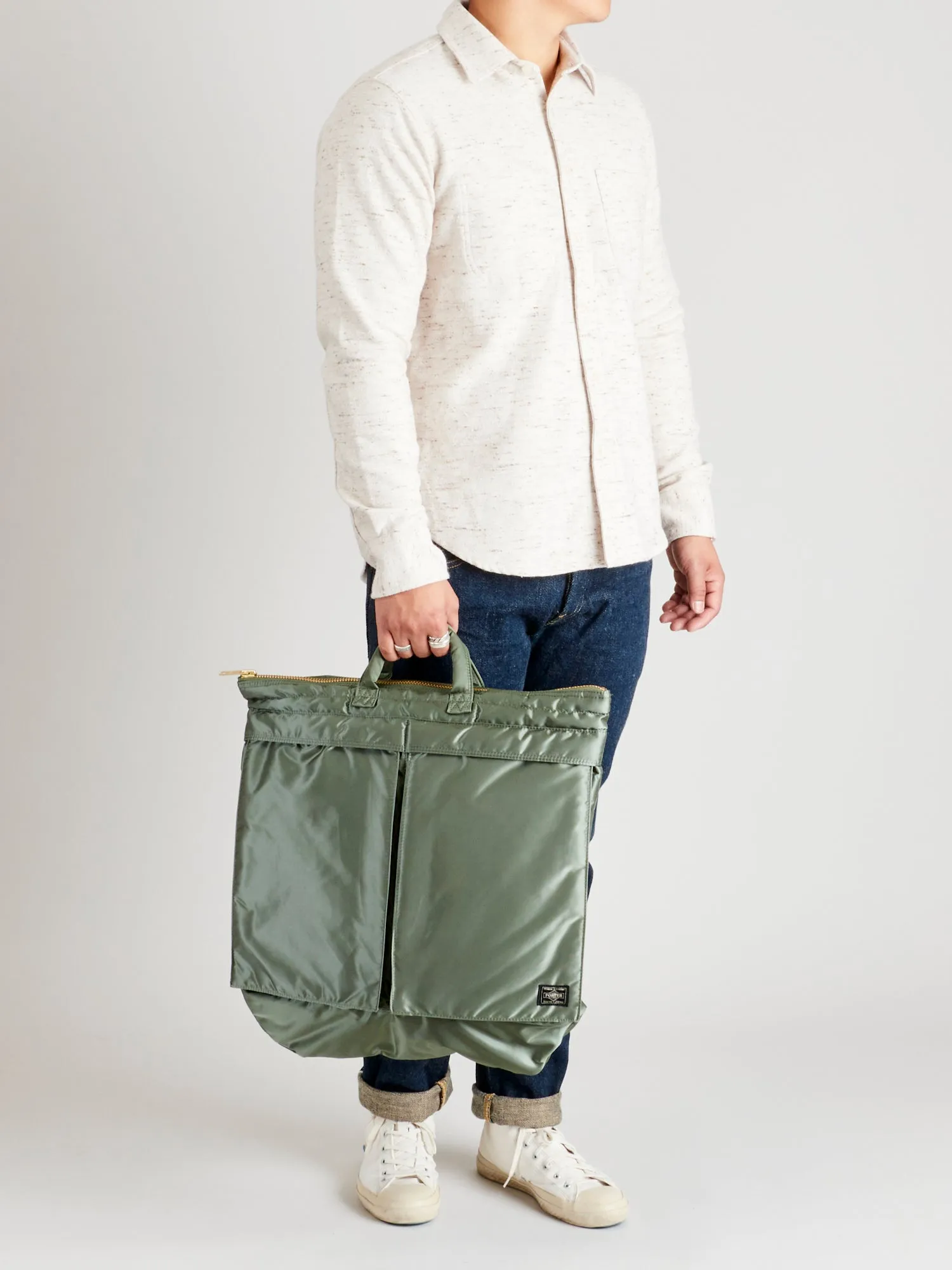 "Tanker" 2-Way Helmet Bag in Sage Green