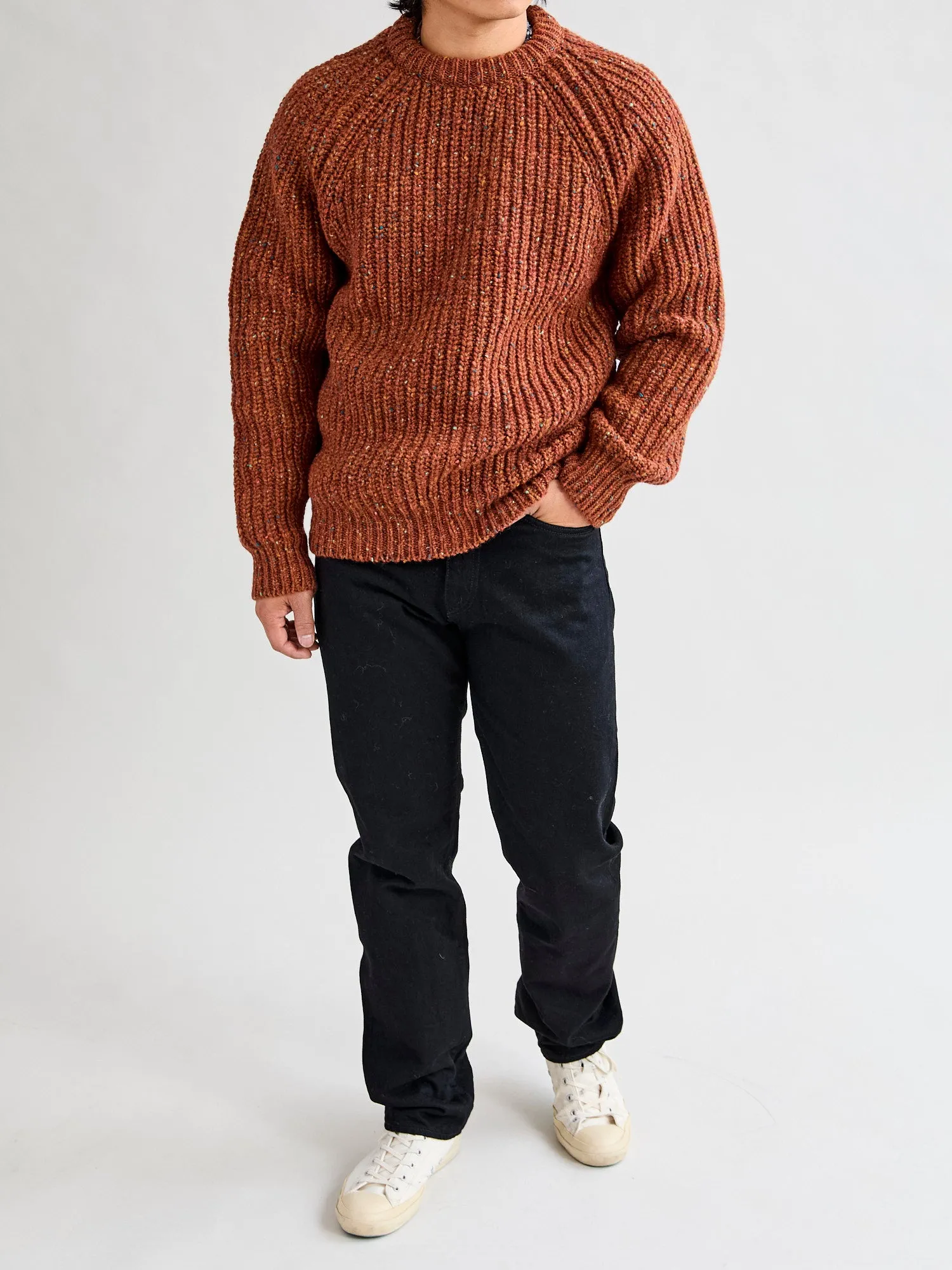 "Taste Of The Future" Wool Knit Sweater in Mars