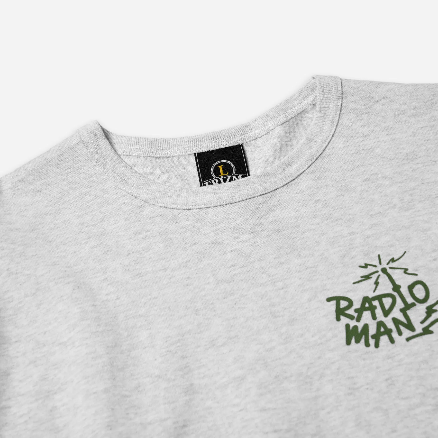 RADIO MAN LONG SLEEVE TEE -  WHITE MELANGE