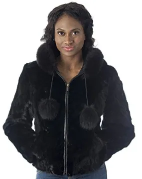 Womens Genuine Mink Fur Bomber Jacket - 100% Real Fur - Premium Imported Quality