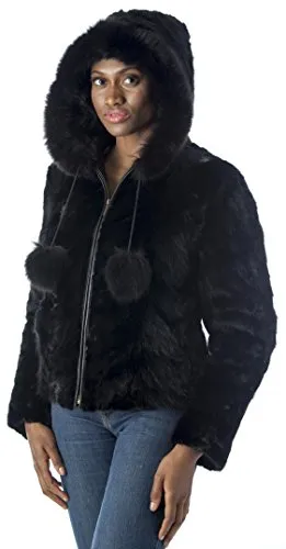 Womens Genuine Mink Fur Bomber Jacket - 100% Real Fur - Premium Imported Quality