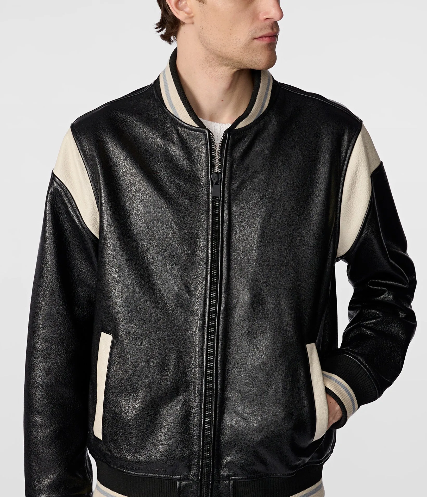 Sam Leather Varsity Jacket