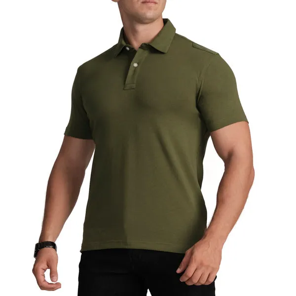 Slim Fit Polo T-Shirt- Elm Green