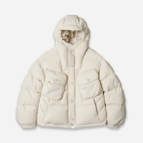 SMOCK PUFFER DOWN PARKA - CREAM