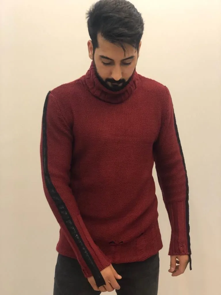 Sneakerjeans Bordeaux Collar Sweater AY159