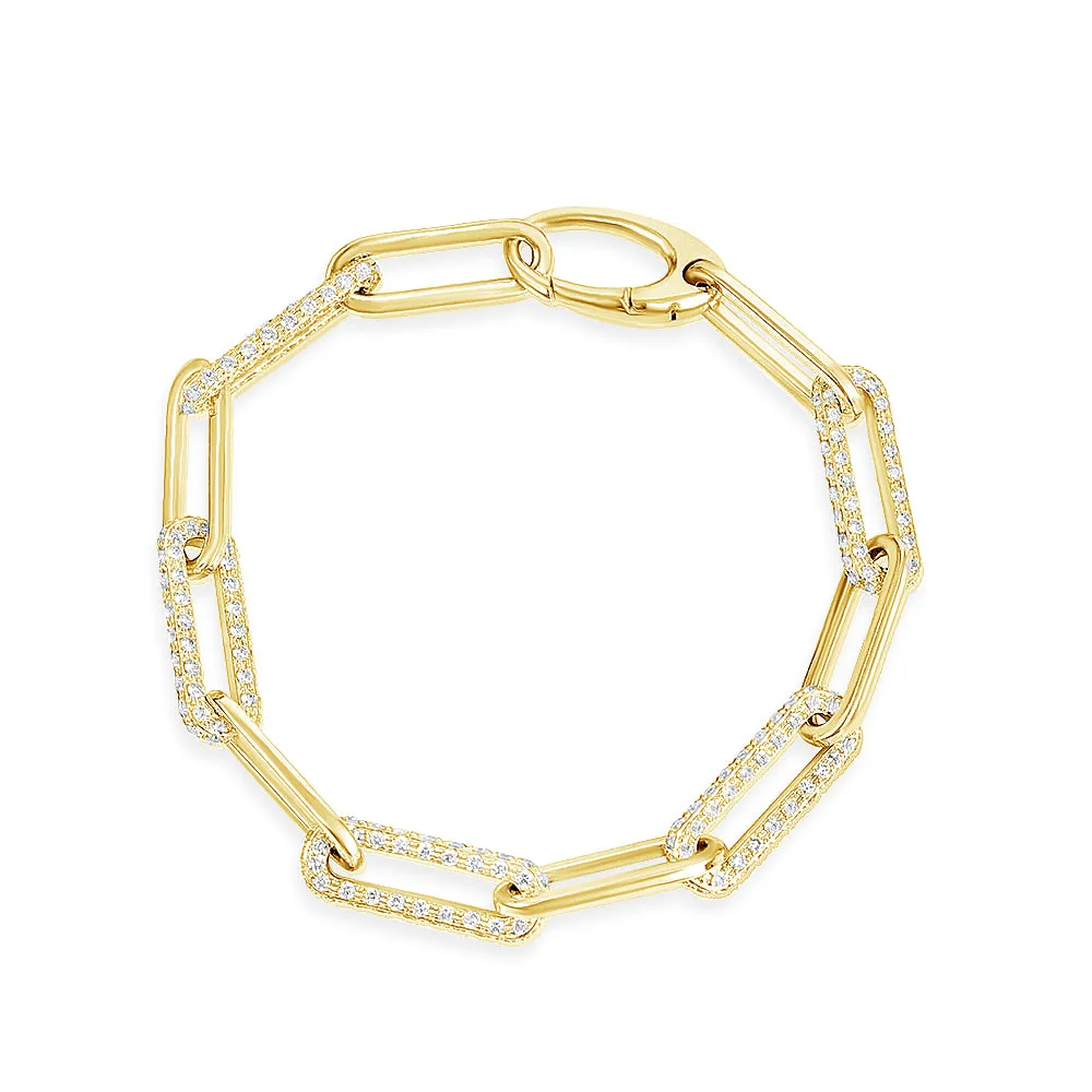 STEPH HEAVY LINK DIAMOND BRACELET