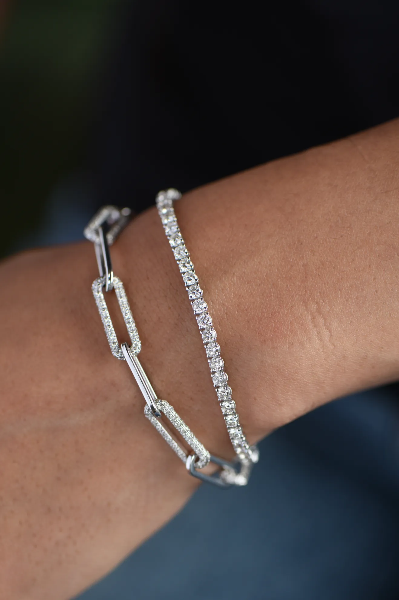 STEPH HEAVY LINK DIAMOND BRACELET