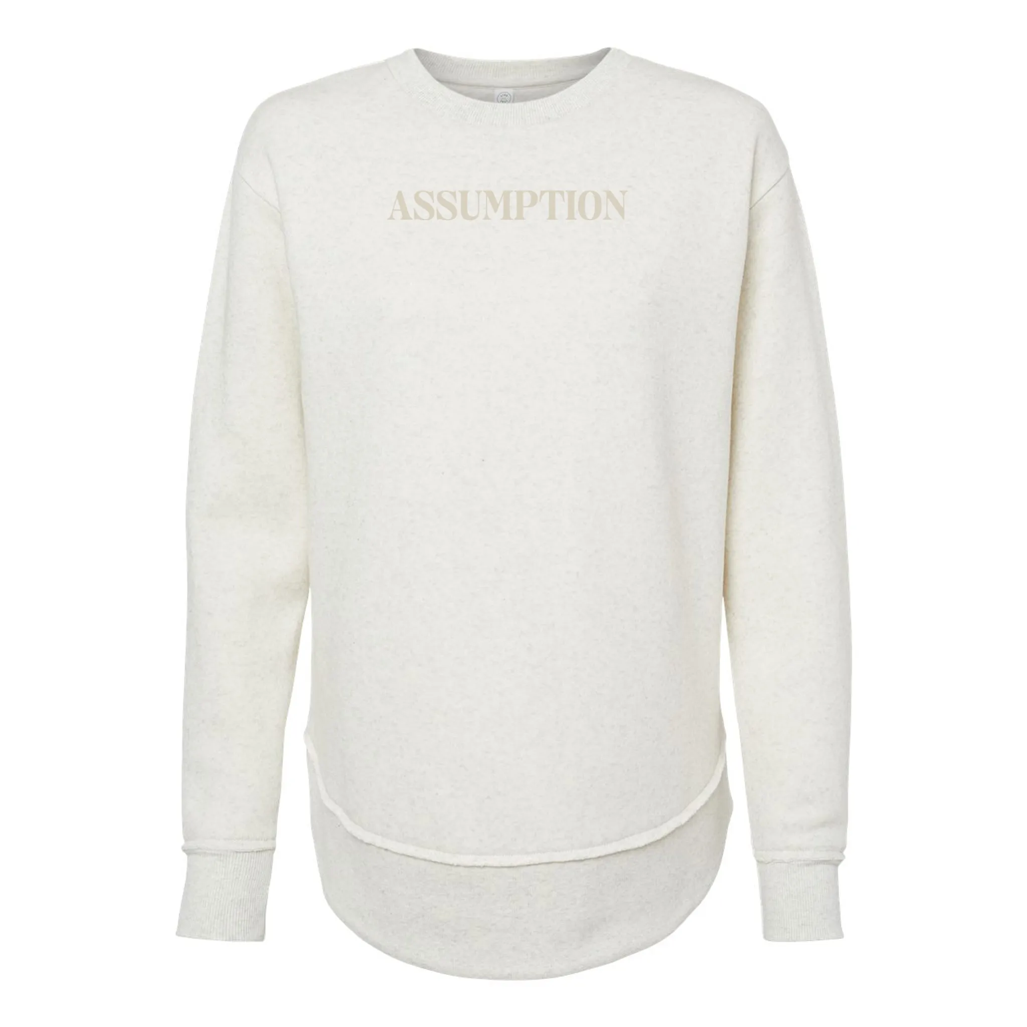 Sweatshirt - Crew Neck - Natural Heather - Embroidered Assumption