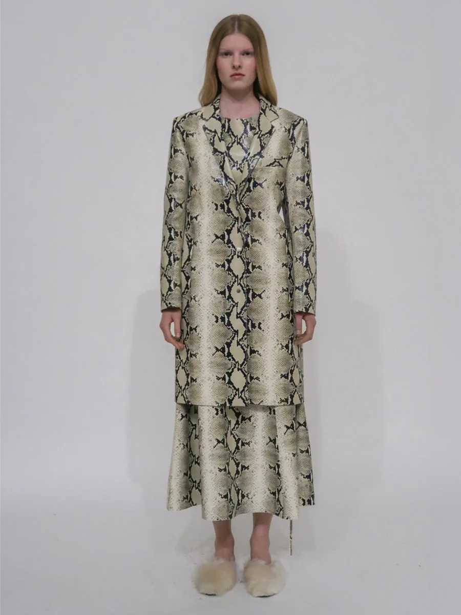 TAILORED COAT - EMBOSSED PYTHON