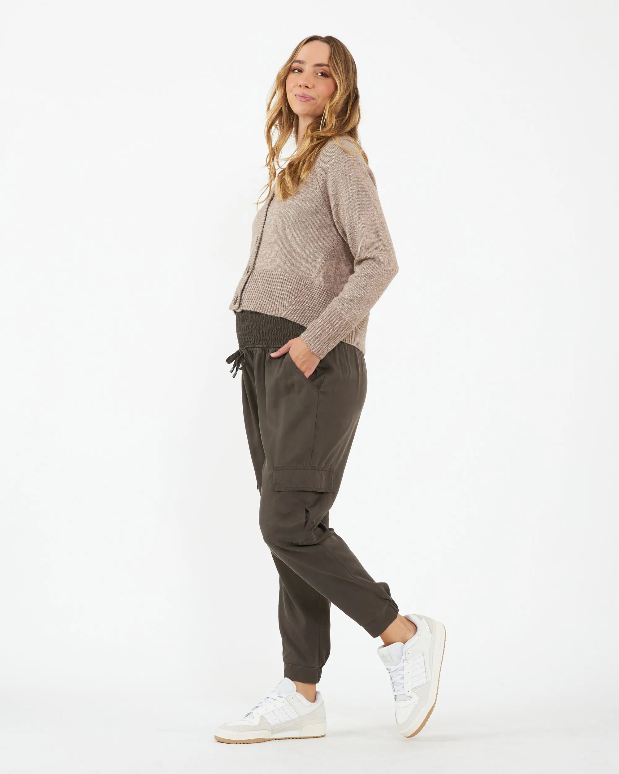 Tencel Off Duty Cargo Pocket Maternity Pant