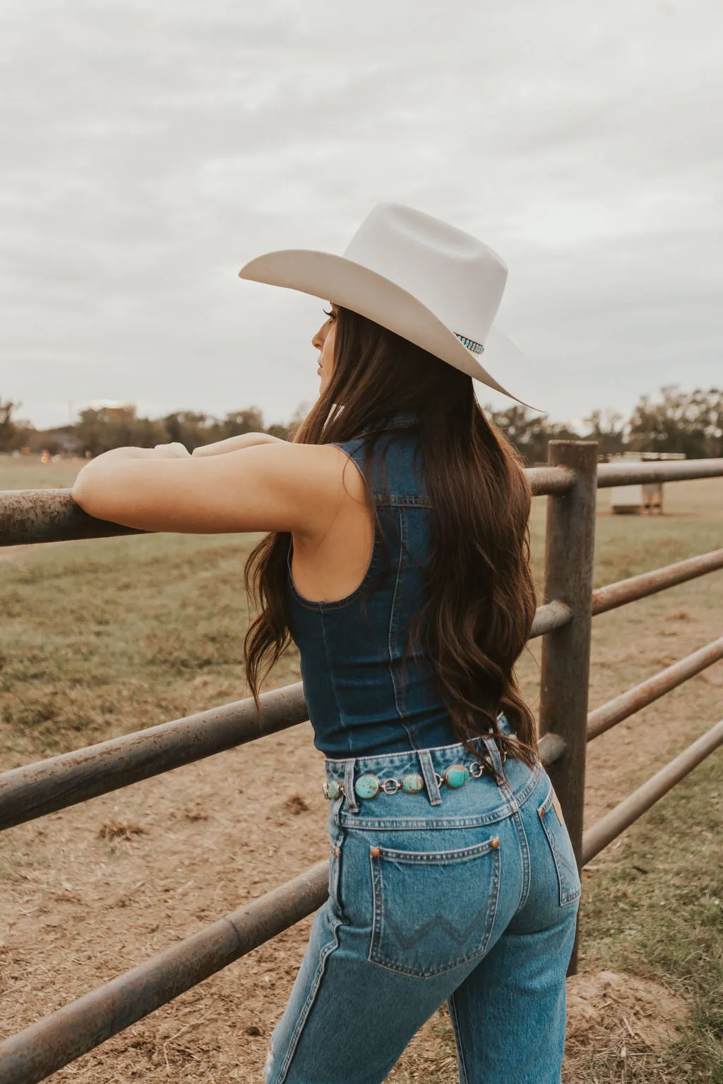 The Draper Denim Bodysuit-M