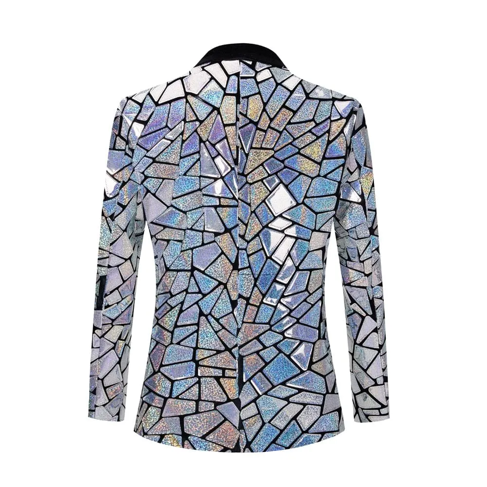 The Geo Sequin Slim Fit Blazer Suit Jacket