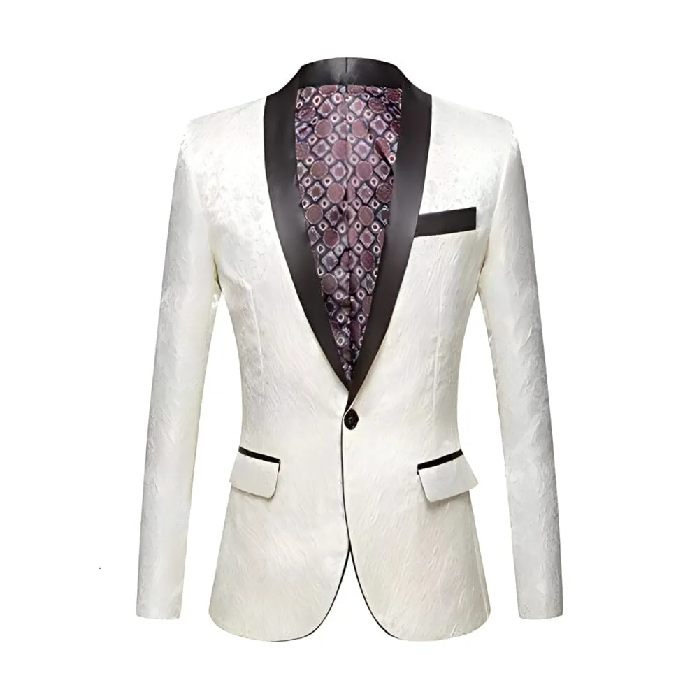 The Talbot Slim Fit Blazer Suit Jacket - White