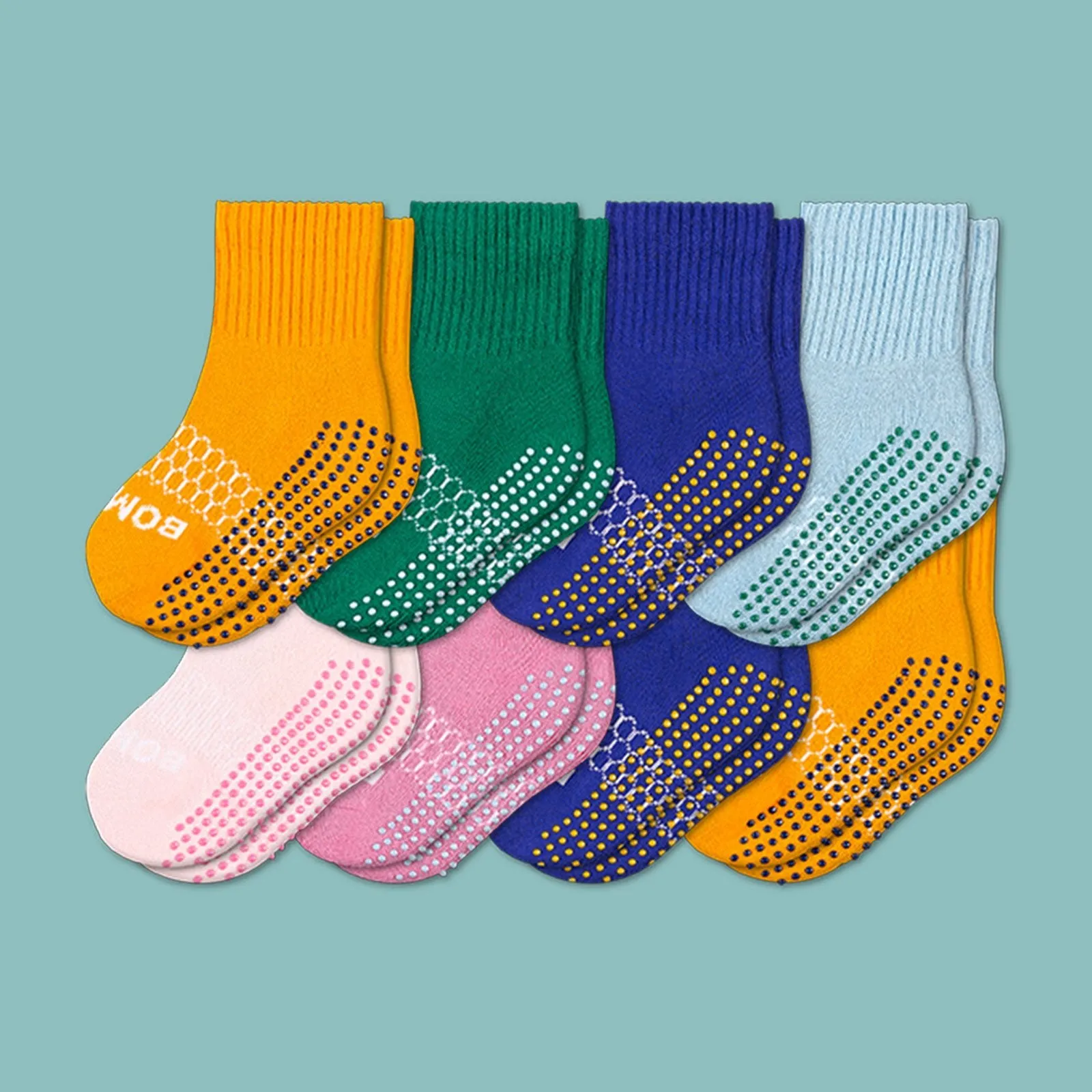 Toddler Gripper Calf Sock 8-Pack