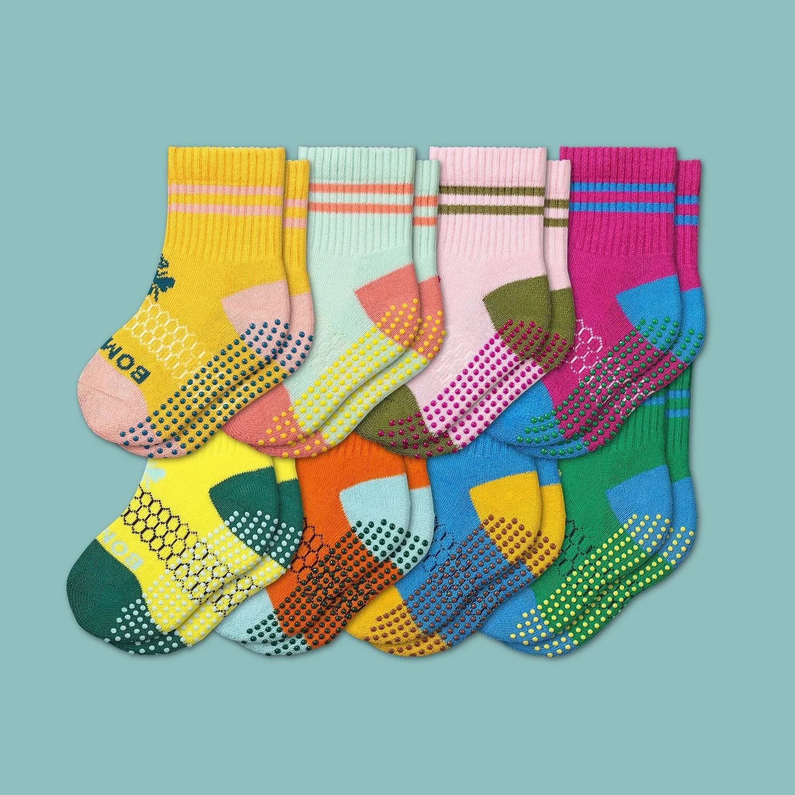 Toddler Gripper Calf Sock 8-Pack