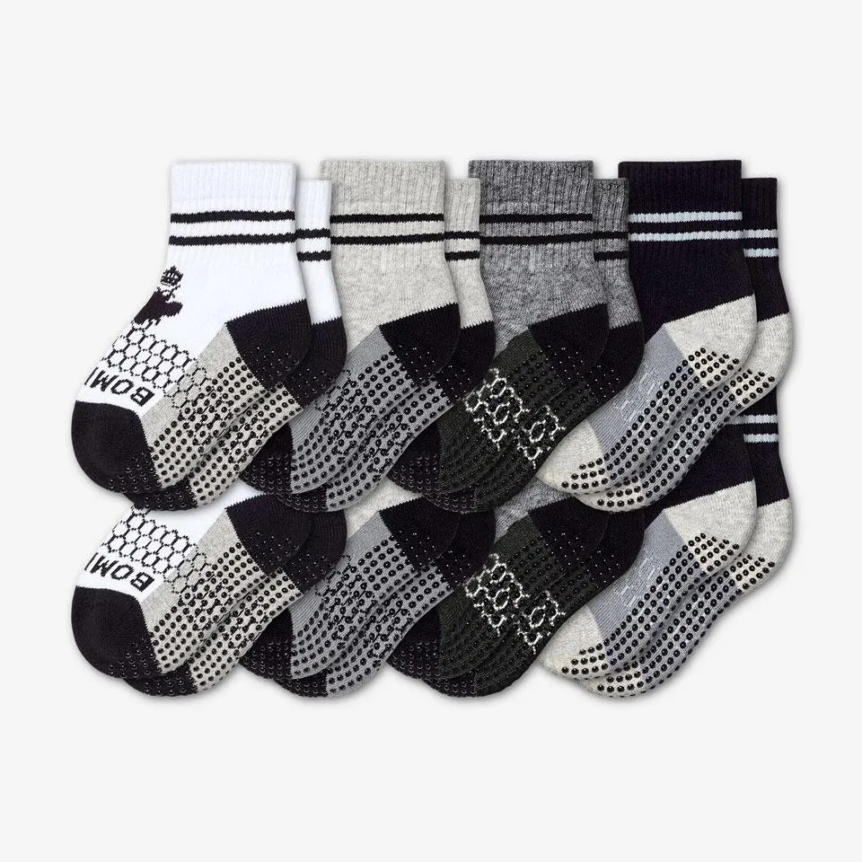 Toddler Gripper Calf Sock 8-Pack