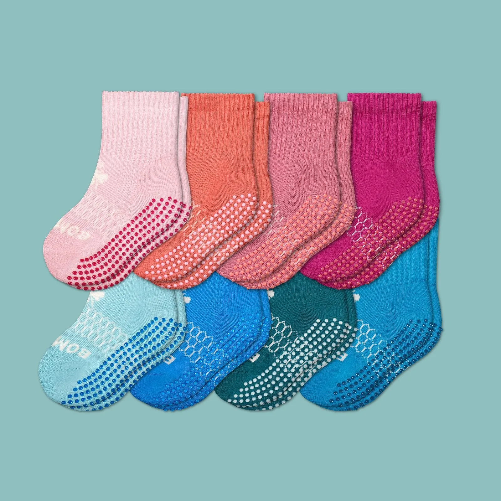 Toddler Gripper Calf Sock 8-Pack