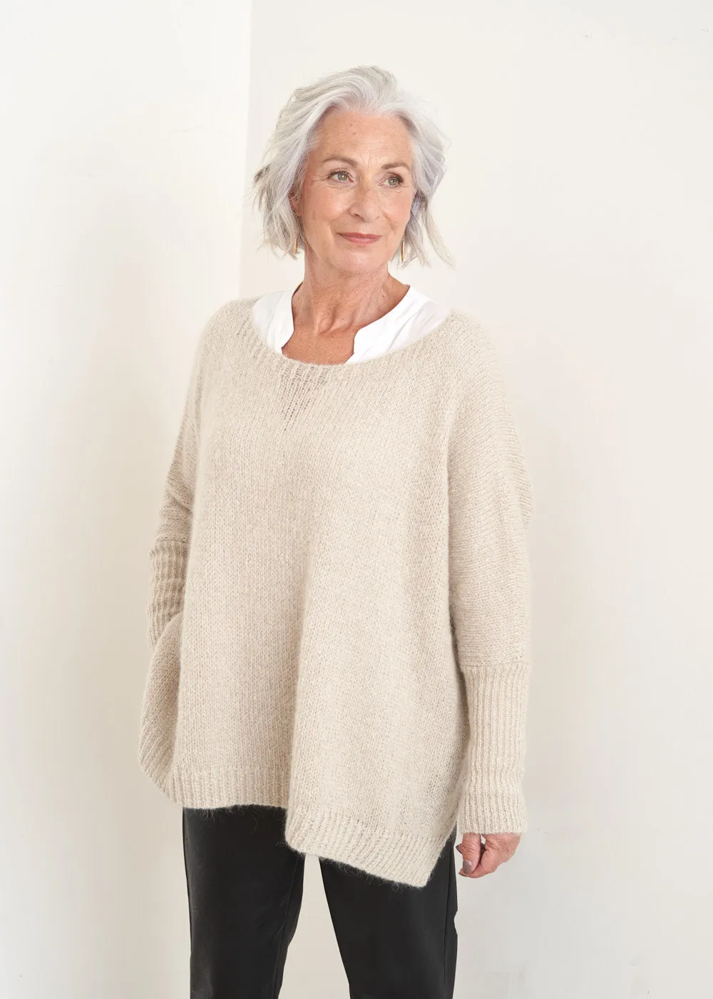 UMA SPARKLE SWEATER - OATMEAL