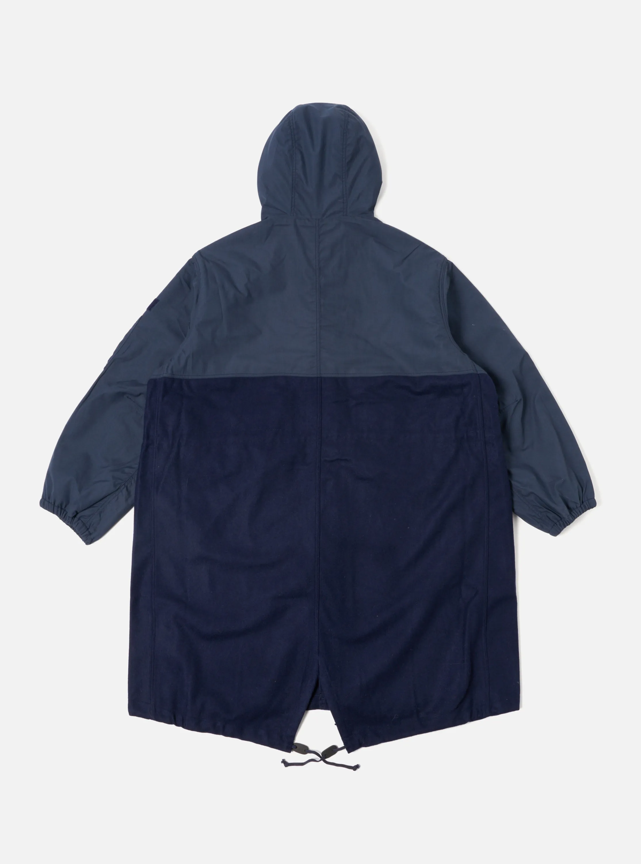 Universal Works Navy Melton Beach Parka II with Recycled Polytech Material