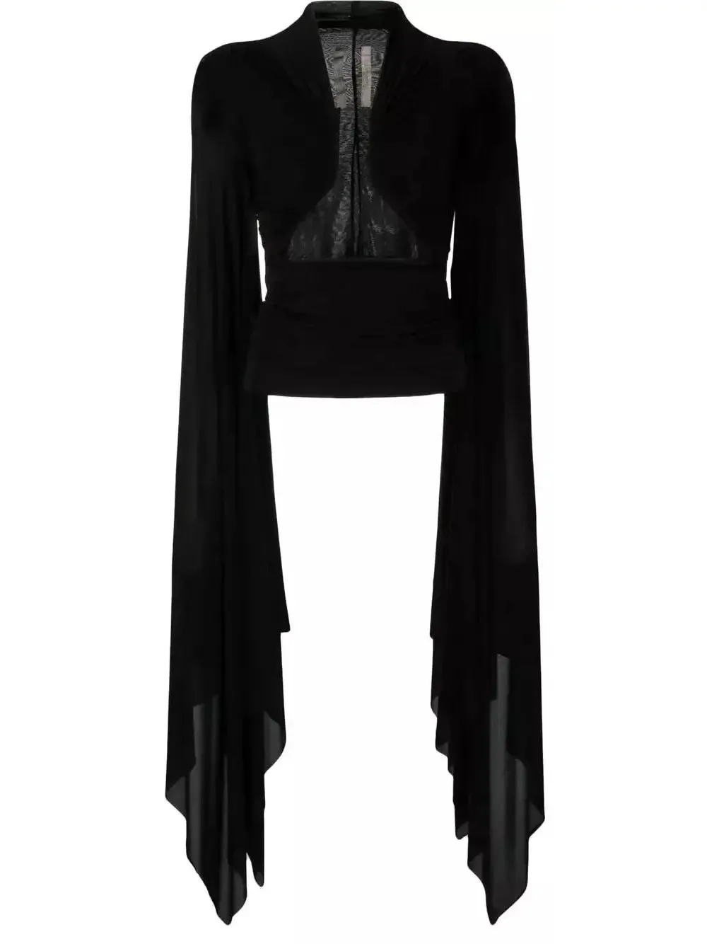 Women’s Black Extra-Long Sleeve Blouse