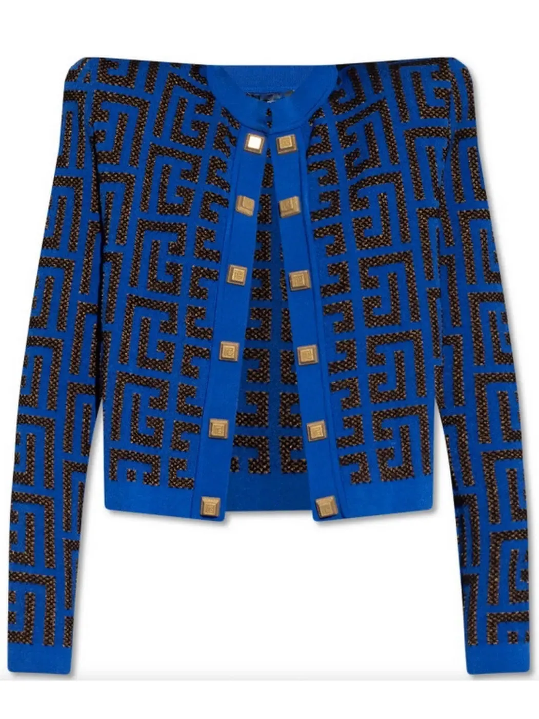 Women’s Blue and Black Monogram Cardigan