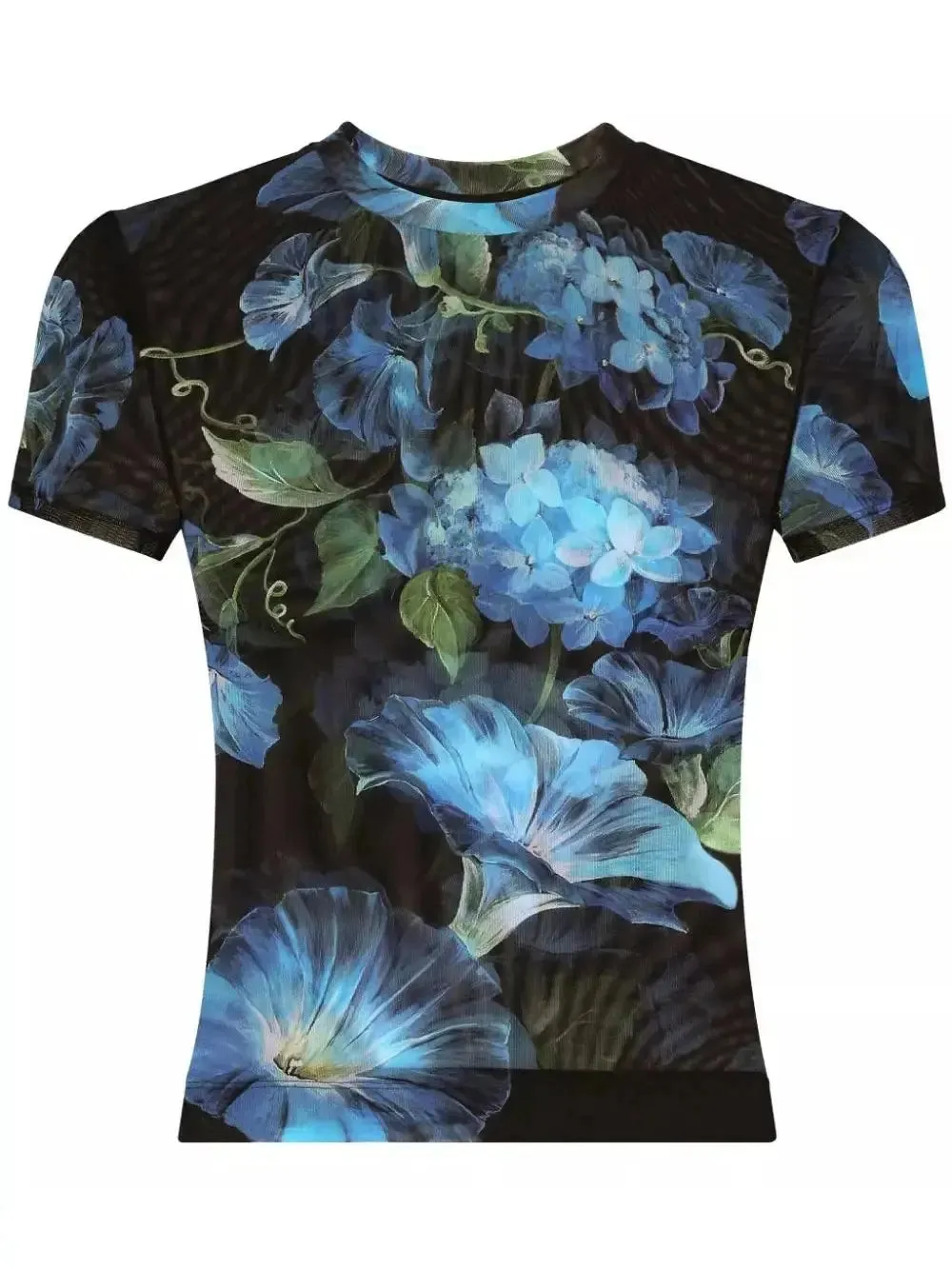 Women’s Bluebell Floral-Print Sheer Top