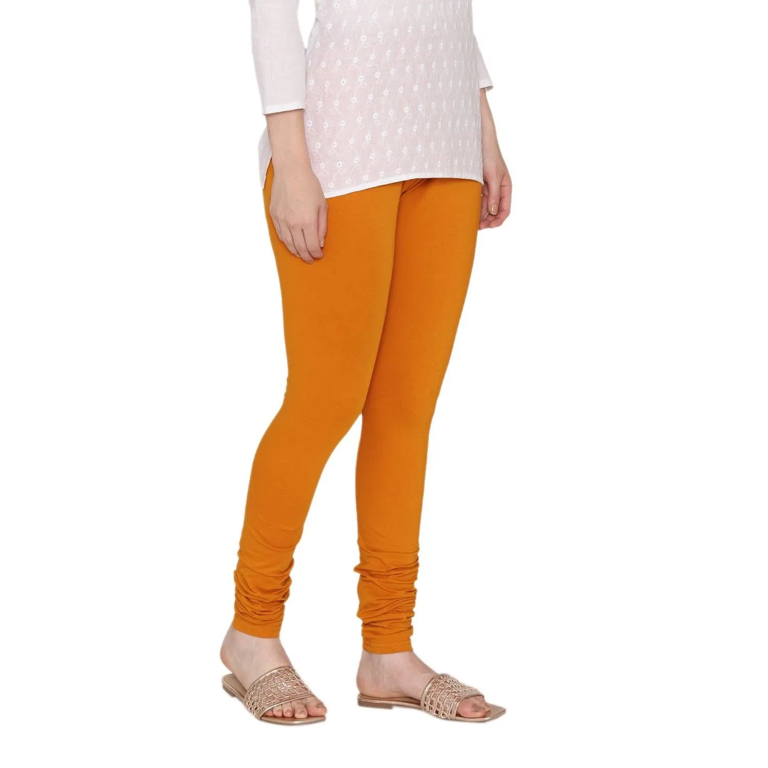 Women's Cotton Churidar Leggings (Free Size) - Nugget