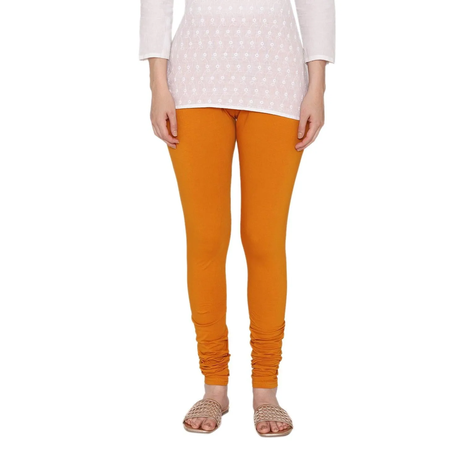 Women's Cotton Churidar Leggings (Free Size) - Nugget