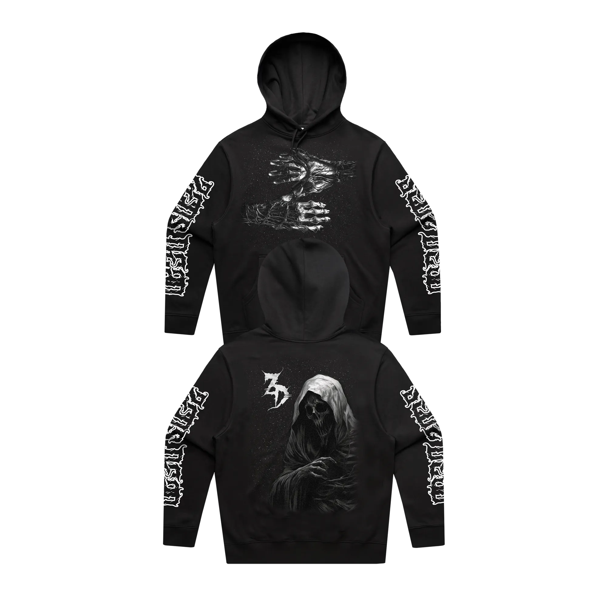 Zeds Dead Black Hoodie with Descending Design - Unisex